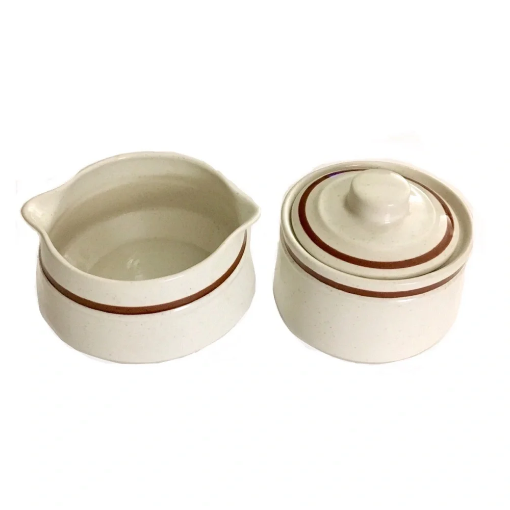 VTG Cream & Sugar Stoneware Set-Autumn Collection